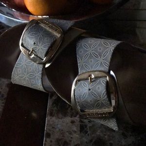 BIRKENSTOCK MADRID LEATHER STRAP SANDALS